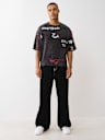 BOXY KNIT GRAFFITI GRAPHIC TOP