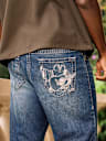 JEANS ULTRAHOLGADOS VINNY CON BORDADO DE BUDDHA EN EL BOLSILLO