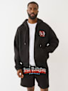 MULTI LOGO PRINT ZIP HOODIE