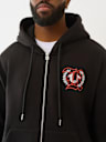 MULTI LOGO PRINT ZIP HOODIE