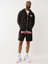 MULTI LOGO PRINT ZIP HOODIE