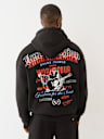MULTI LOGO PRINT ZIP HOODIE