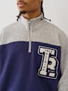 COLOR BLOCKED QUARTER ZIP PULLOVER