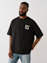 CAMISETA DE GLOBO DE MEZCLILLA GRUESA
