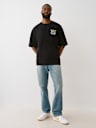 CAMISETA DE GLOBO DE MEZCLILLA GRUESA