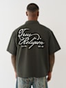 DOUBLE POCKET ZIP UP CAMP SHIRT