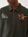 DOUBLE POCKET ZIP UP CAMP SHIRT