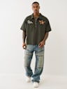 DOUBLE POCKET ZIP UP CAMP SHIRT