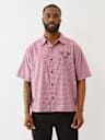 BOXY GRID STRIPE SPORT SHIRT