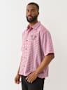 BOXY GRID STRIPE SPORT SHIRT