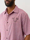 BOXY GRID STRIPE SPORT SHIRT