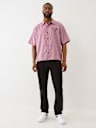 BOXY GRID STRIPE SPORT SHIRT