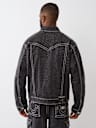 JIMMY OVERSIZED LEOPARD BIG T DENIM JACKET