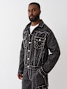 JIMMY OVERSIZED LEOPARD BIG T DENIM JACKET