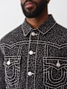 JIMMY OVERSIZED LEOPARD BIG T DENIM JACKET