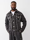 JIMMY OVERSIZED LEOPARD BIG T DENIM JACKET