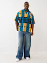 OVERSIZED STRIPED JERSEY PULLOVER