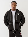 BIG T LOGO ZIP HOODIE