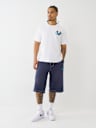 TRUE RELIGION X COOKIES APPLIQUÉ LONG SWEAT SHORT