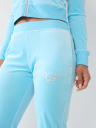 CRYSTAL VELOUR LOGO TRACK PANT