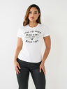 WORLD TOUR RETRO CRYSTAL SLIM CREW LOGO TEE