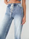 LEILA HIGH RISE LACE UP JEAN