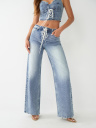 LEILA HIGH RISE LACE UP JEAN