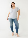 METALLIC BUDDHA LOGO V NECK TEE