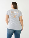 METALLIC BUDDHA LOGO V NECK TEE