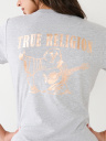 METALLIC BUDDHA LOGO V NECK TEE