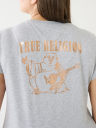 METALLIC BUDDHA LOGO V NECK TEE