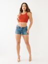  JOEY SADDLE STITCH DENIM SHORT