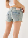 JOEY LOW RISE FRAYED DENIM SHORT