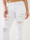 BECCA DISTRESSED MID RISE BOOTCUT JEAN