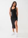 HORSESHOE LOGO LACE UP MIDI DRESS