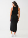 HORSESHOE LOGO LACE UP MIDI DRESS