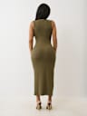 HORSESHOE LOGO LACE UP MIDI DRESS