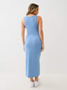 HORSESHOE LOGO LACE UP MIDI DRESS