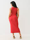 HORSESHOE LOGO LACE UP MIDI DRESS