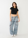 RIBBED TR CORSET CROP TEE