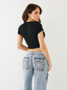 RIBBED TR CORSET CROP TEE