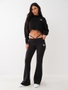 RUCHED STRAPPY FLARE LEGGING