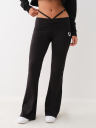 RUCHED STRAPPY FLARE LEGGING