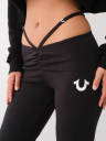 RUCHED STRAPPY FLARE LEGGING
