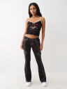BECCA LOW RISE BIG T CARGO BOOTCUT PANT