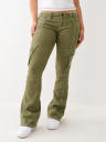BECCA LOW RISE BIG T CARGO BOOTCUT PANT