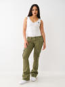 BECCA LOW RISE BIG T CARGO BOOTCUT PANT