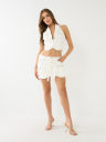 DENIM BIG T HALTER VEST