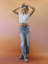 SLIT DENIM MAXI SKIRT