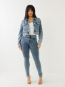  JIMMY CROP TERRY DENIM JACKET